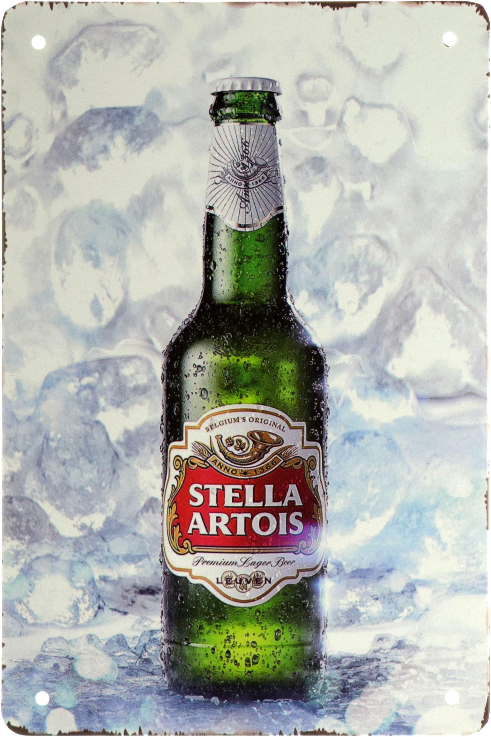 Табличка металлическая Stella Artois Лед 20x30 см