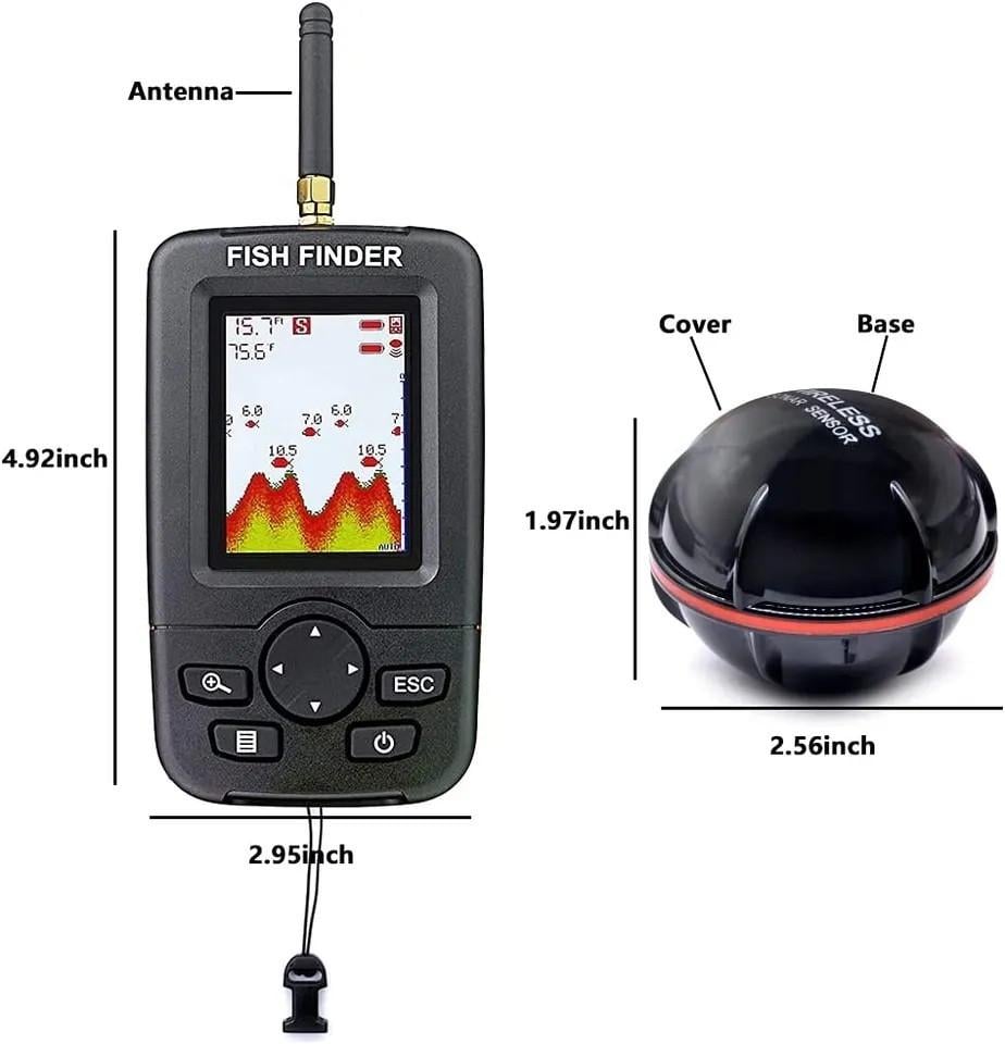 Эхолот беспроводной Fish Finder XJ-01 с цветным дисплеем LCD (2370390475) - фото 5