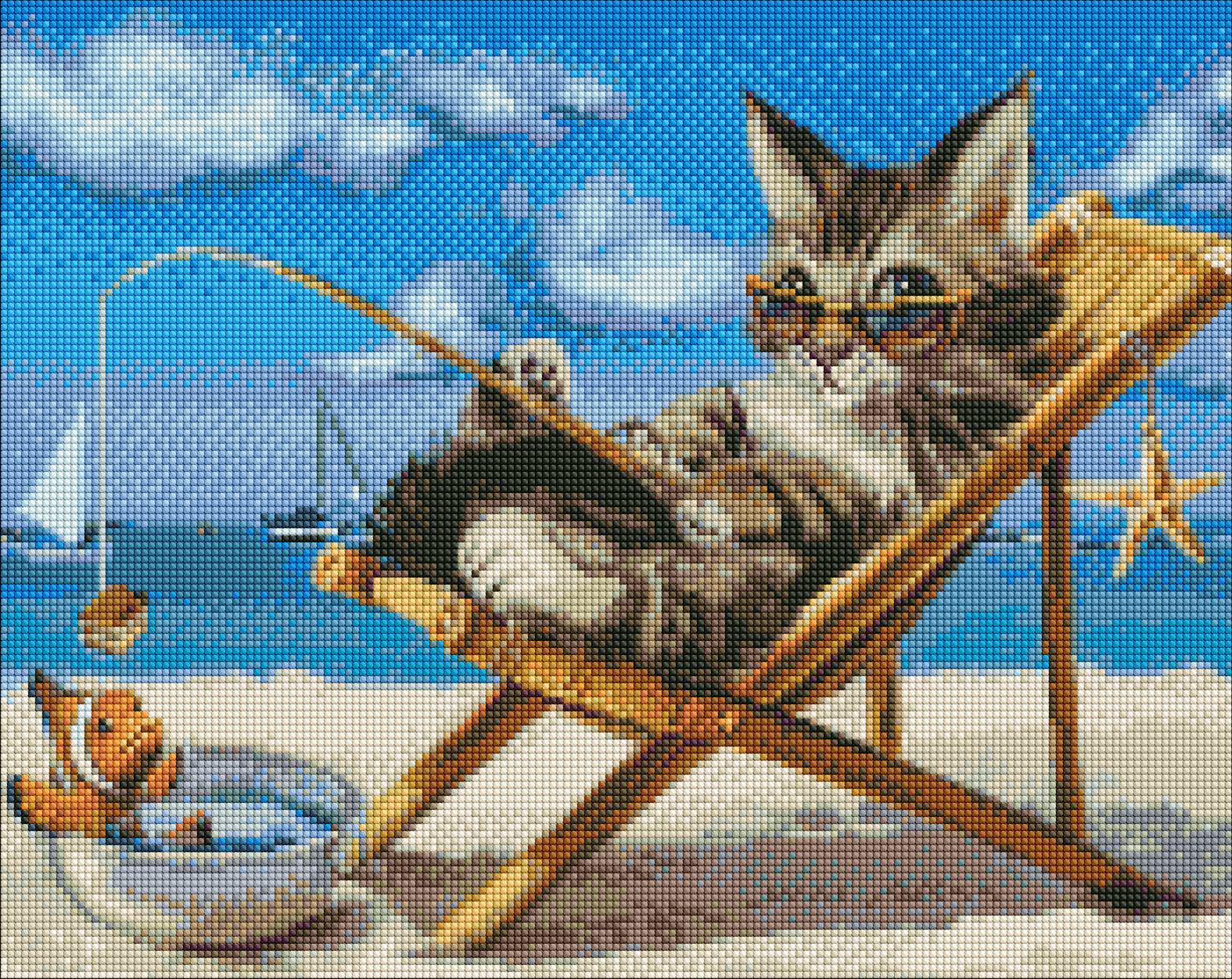 Алмазна мозаїка Ідейка Вишукана риболовля 40x50 см (AMO7488)