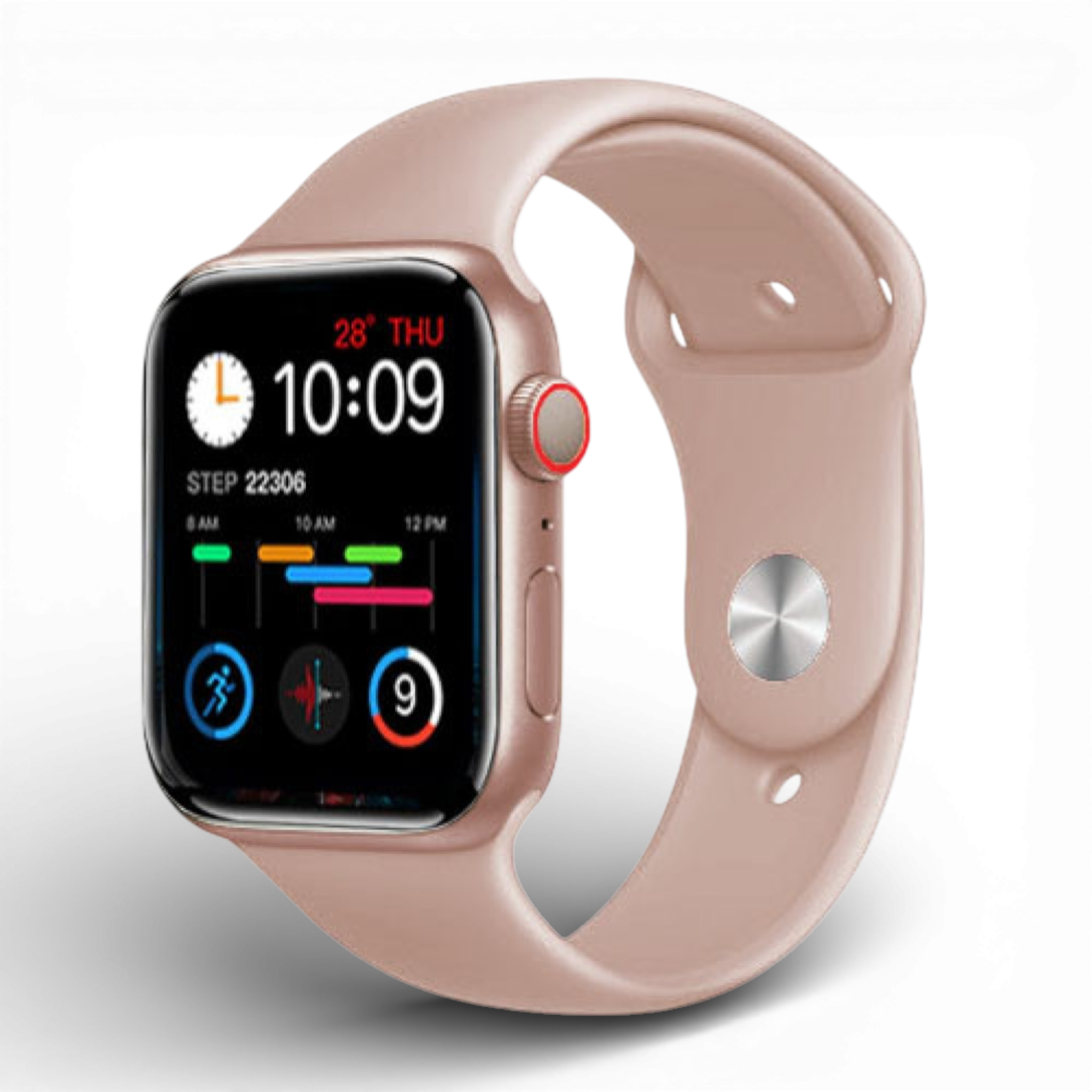Смарт-часы Smart Watch Aluminium M16 Plus 44 мм с голосовыми вызовами Gold (12001)