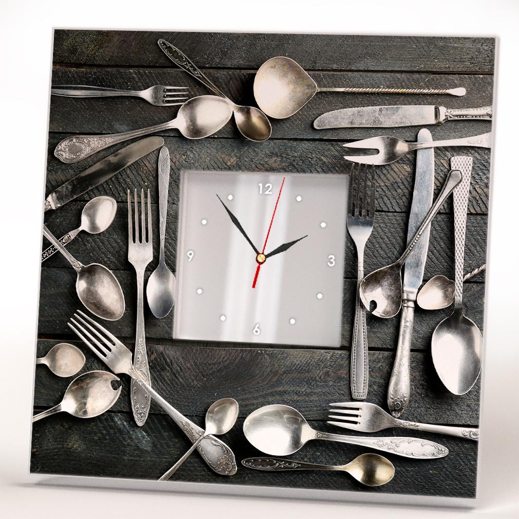 Часы Столовые приборы Ложки/вилки 260x260 мм (C04186)