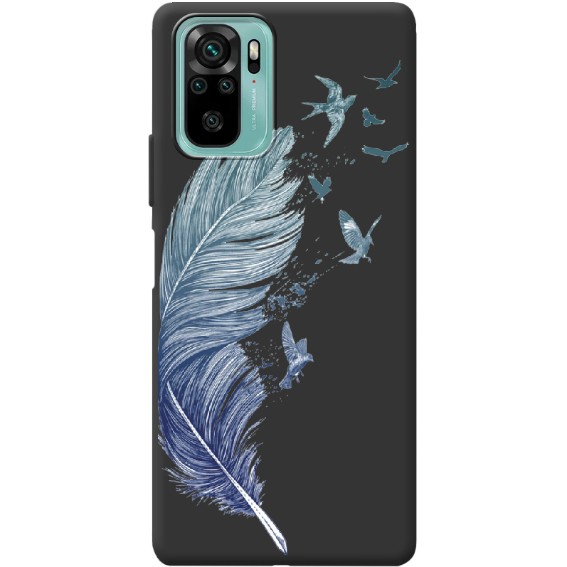 Чехол BoxFace Xiaomi Redmi Note 10 Feather Черный силикон (42029-cc38-42362)