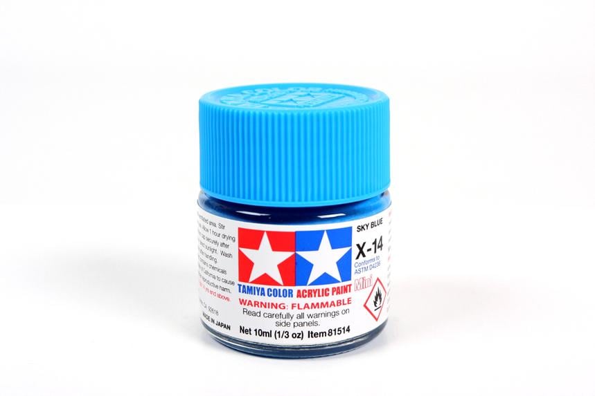 Акриловая краска Tamiya Acrylic mini X-14 Sky Blue Небесная лазурь (81514-A00)