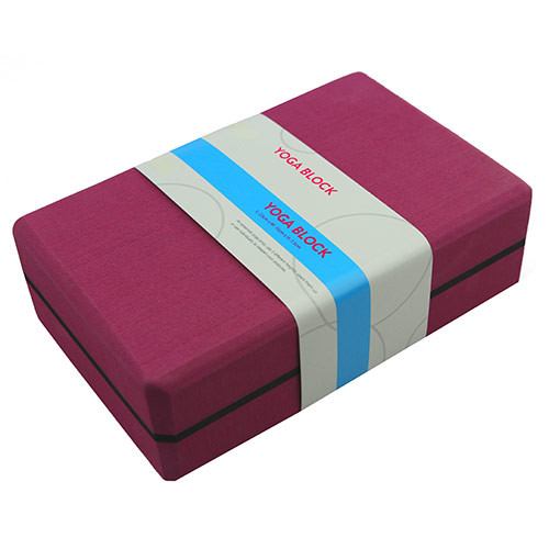 Блок для йоги YBgood 23х15х7,5 см Бордовый