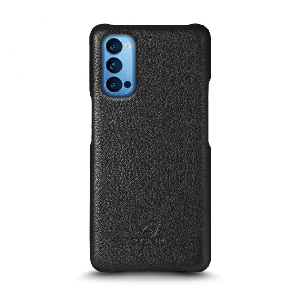 Кожаная накладка Stenk Cover для OPPO Reno4 Pro 5G Черный (69384)