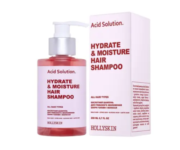 Шампунь для глубокого увлажнения кожи головы и волос HOLLYSKIN Acid Solution кислотный 200 мл (2020914706)