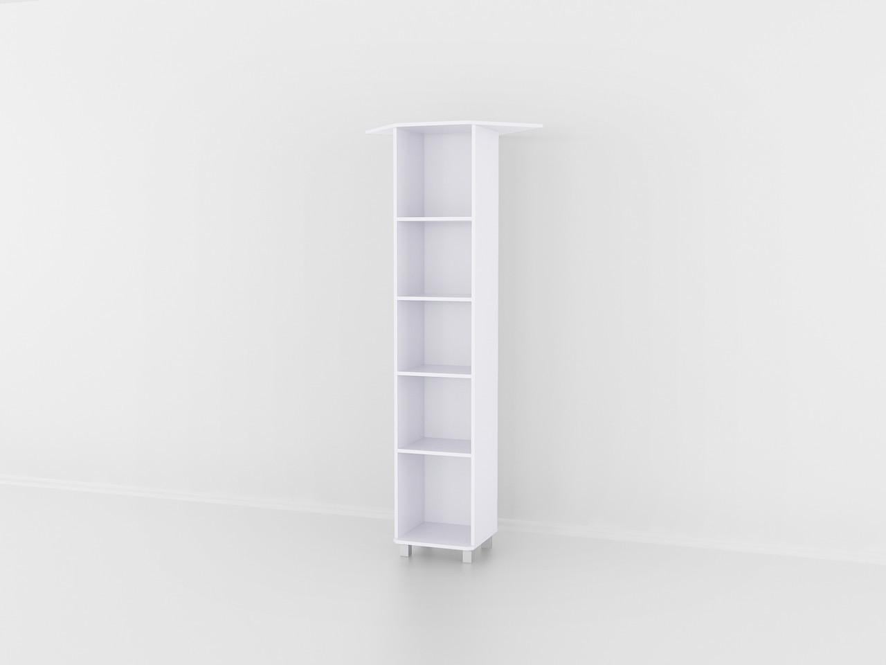 Полка для книг 380x1930x360 мм Белый