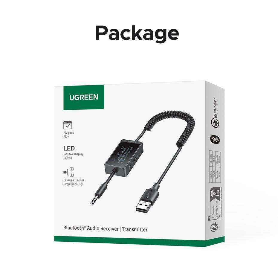 Адаптер аудіо Ugreen Bluetooth 5.4 3.5 мм 0.5-1.5 м (45236) - фото 15