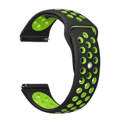 Ремешок Vents Style Becover для Xiaomi Amazfit Bip/Bip Lite/Bip S Lite/GTR 42 мм/GTS/TicWatch S2/TicWatch E/GTS 3/GTS 2 mini Black/Green (705703) - фото 2