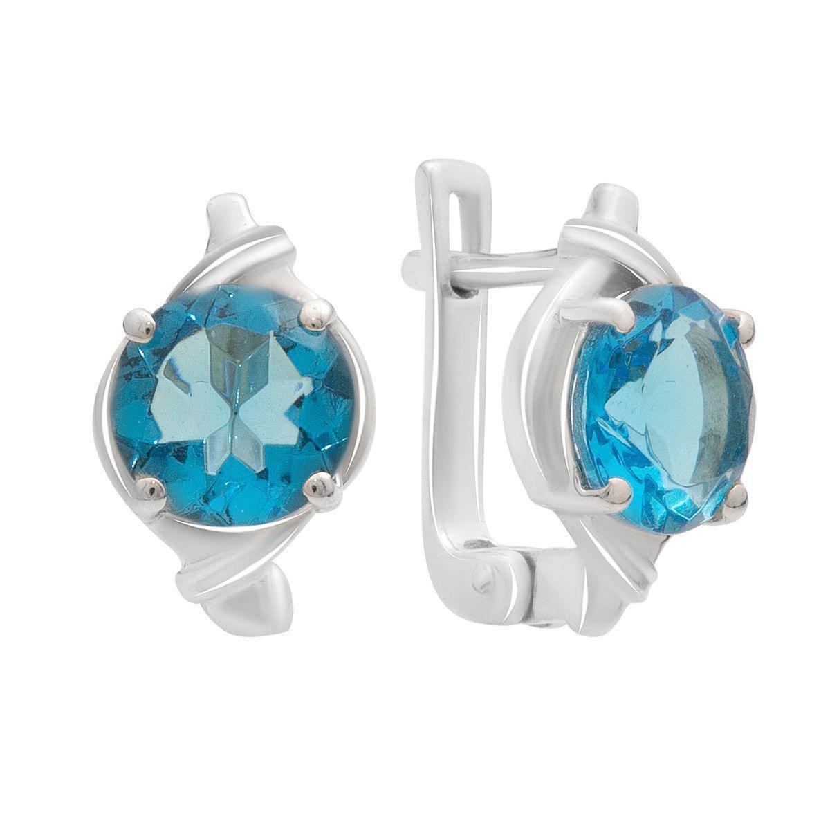 Сережки срібні LoveR з натуральним топазом