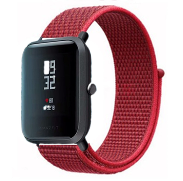 Ремешок CDK Nylon Sport Loop 20 мм для Xiaomi Amazfit GTS 2 mini Red (012415) - фото 2 Ремешок CDK Nylon Sport Loop 20 мм для Xiaomi Amazfit GTS 2 mini Red (012415) - фото 2