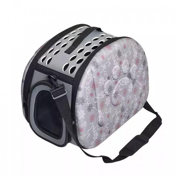 Сумка-переноска для кошек с прозрачными окошками Zmaker до 7 кг Серый