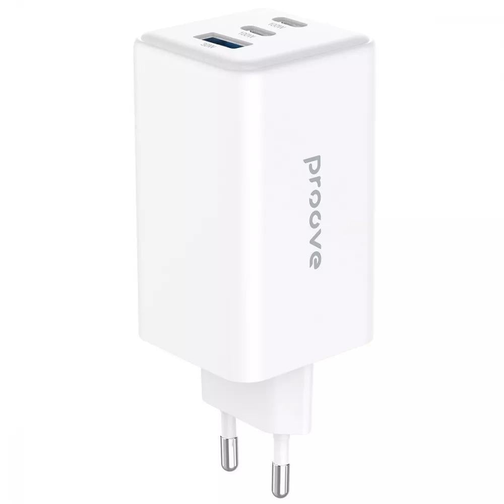 Мережевий зарядний пристрій Proove Pocket GaN Max 100W 2Type-C + USB White