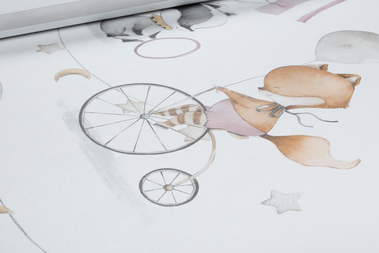 Шпалери флізелінові RASCH Kids World 2 301922 Декор вініл гарячого тиснення 0,53х10,05 м Бежевий