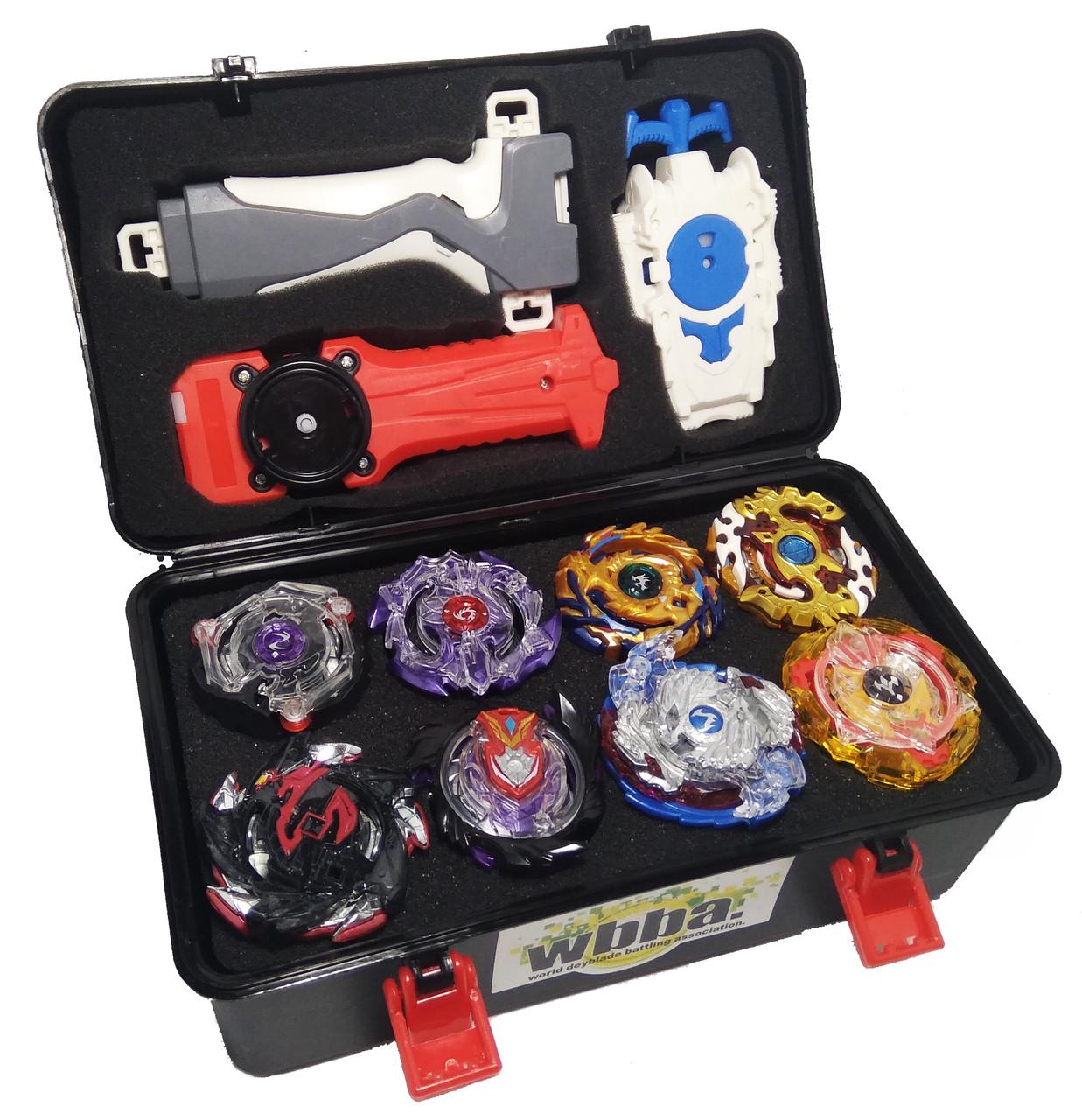 Бейблейд бокс набор Затемнение 8 бейблейдов/5 запускателей/кейс/2 лаунчера