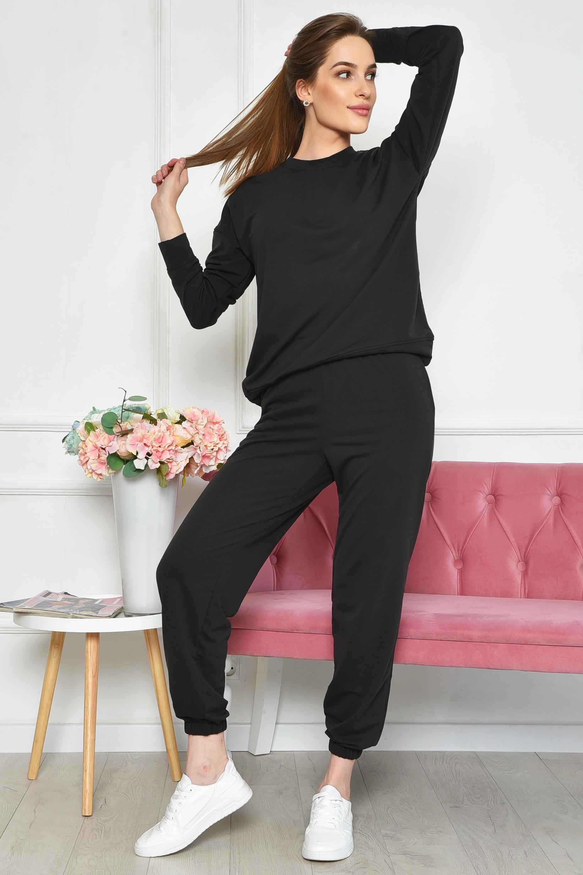 Спортивний костюм жіночий 2XL-3XL Чорний (160769)