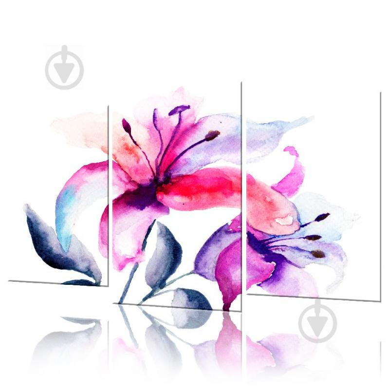 Модульная картина ArtStar цветы Акварельная Лилия ADFL0043 размер 120 х 180 см