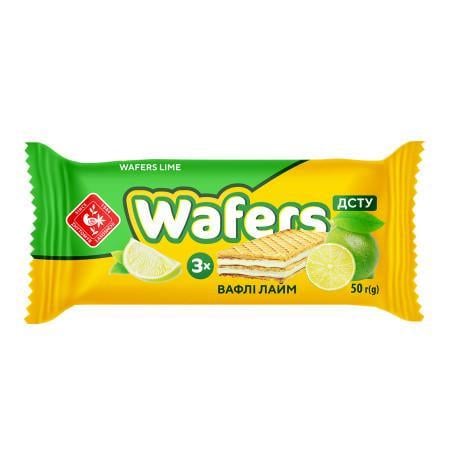 Вафлі з начинкою Wafers Лайм 50 г (214218)