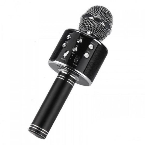 Микрофон караоке детский Bluetooth С 48340 беспроводной черный (1865595209)