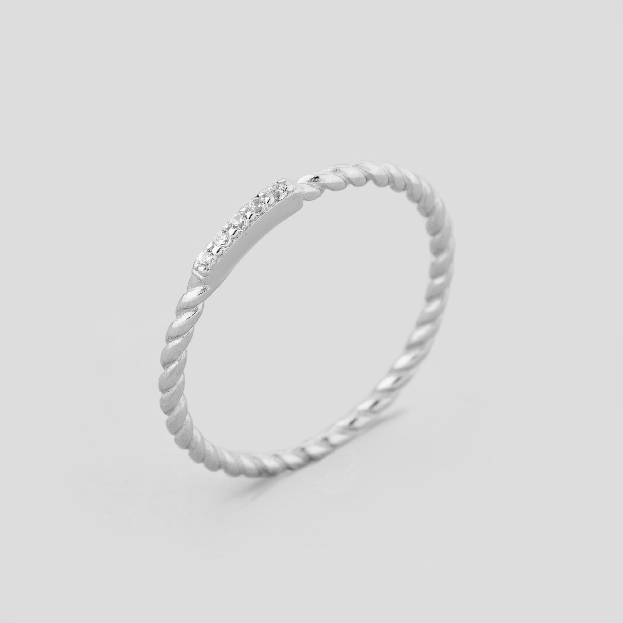 Серебряное кольцо Minimal Невидимая сила р. 18,5 (18008)