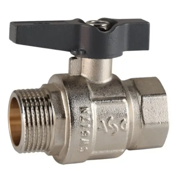 Кран шаровой ASG+ 1/2 ВЗ прямой латунь (6553000)