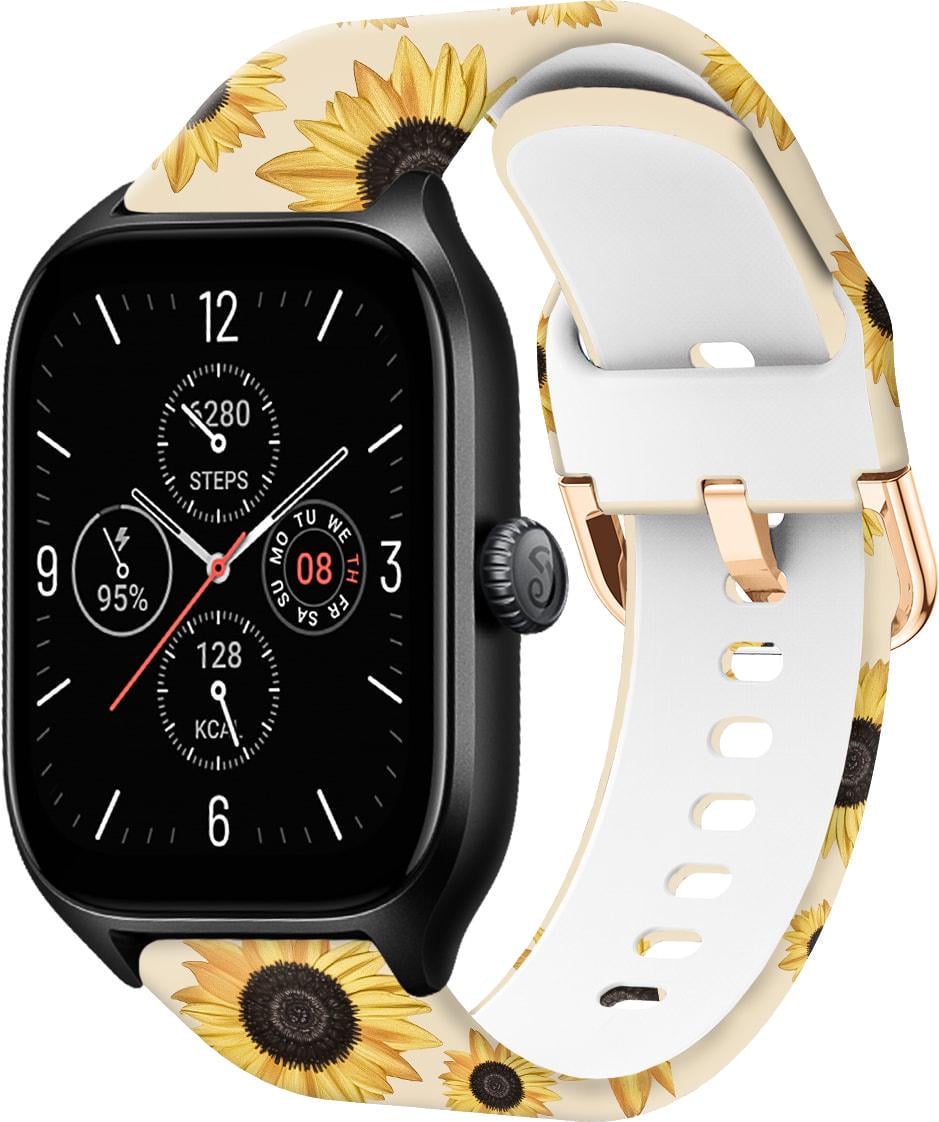 Ремешок силиконовый Colorful для Amazfit GTS 4/Mini Sunflower Powder (37733)