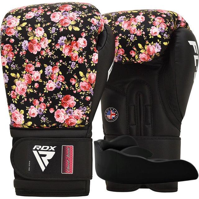 Боксерские перчатки RDX FL-5 10 унций капа в комплекте Black (3070040666)