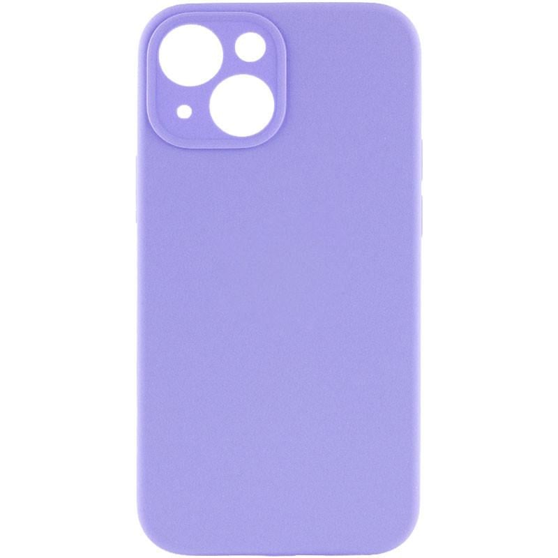 Противоударный чехол Silicone Case Full Camera Protective (AA) NL для Apple iPhone 15 (6.1") Сиреневый / Dasheen