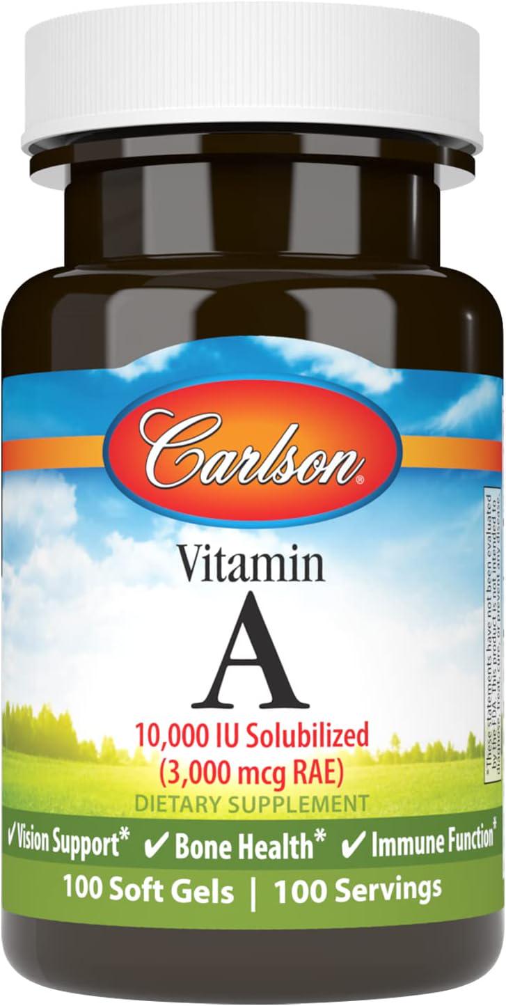 Вітамін A Carlson Vitamin A 3000 mcg RAE 100 порцій