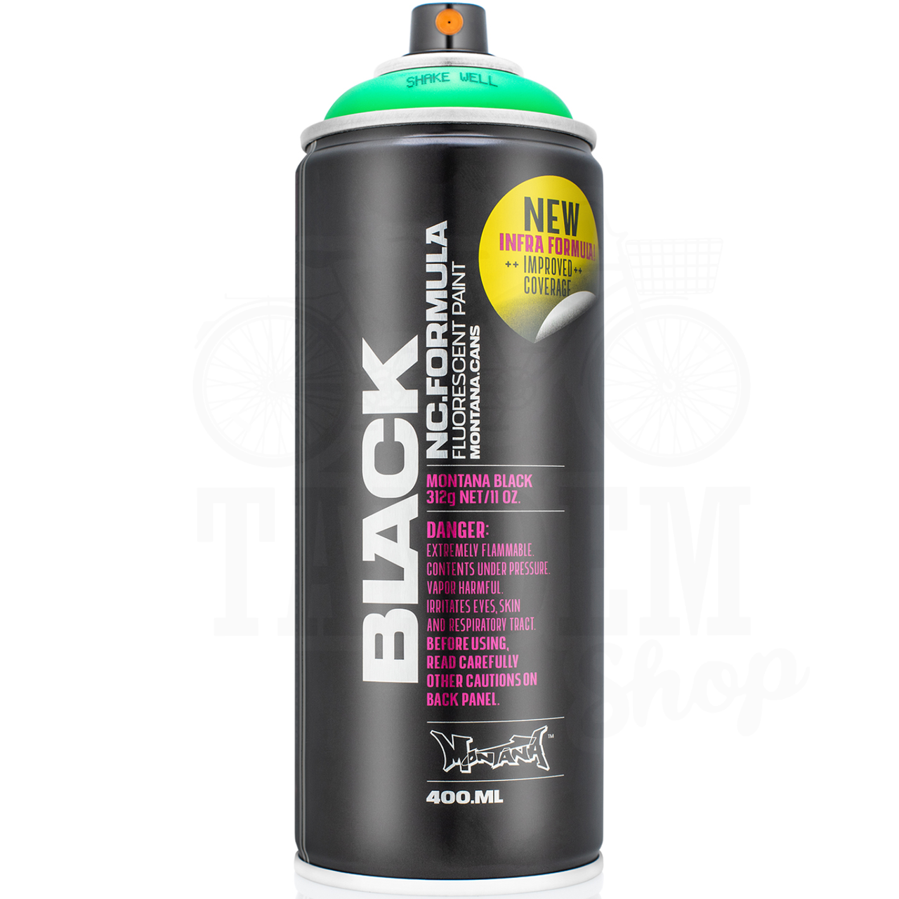 Краска флуоресцентная Montana Black Infra 400 мл аэрозоль IN 6000 Infra Green
