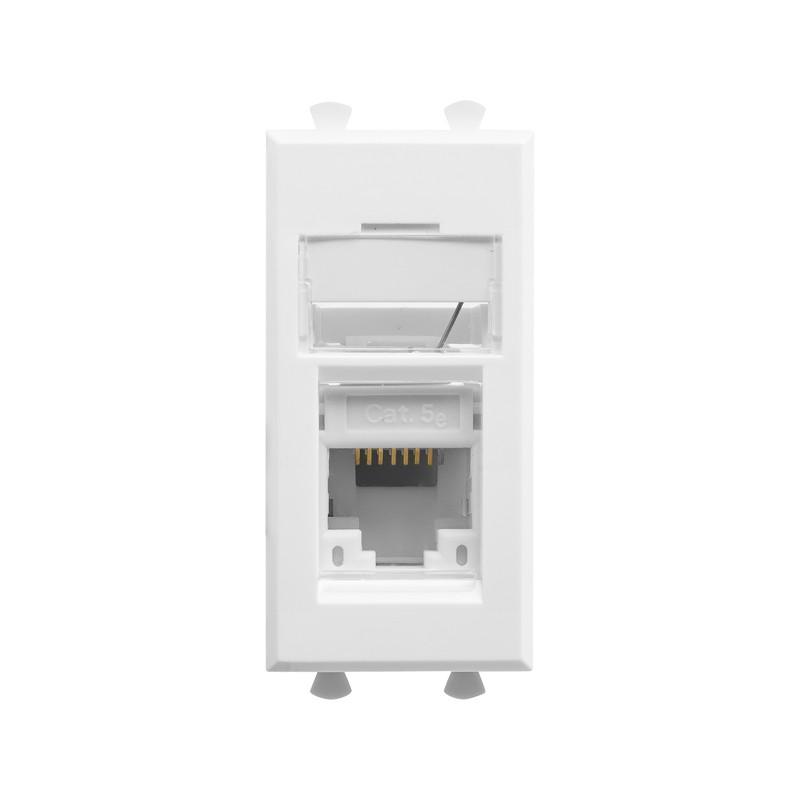 Розетка компьютерная ДКС Avanti RJ45 категория 5е 1 модуль Белый (4400461)