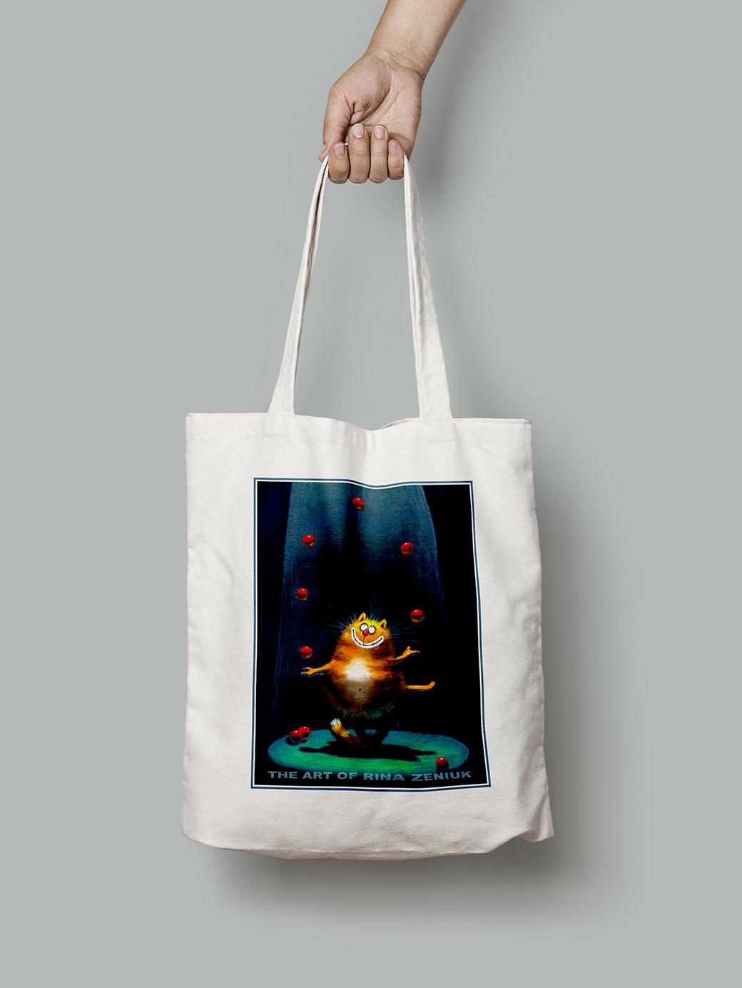 Эко-сумка Жонглирующий рыжий кот шопер (rinaz_199_001_Bag)