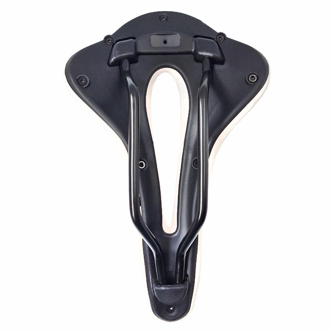 Сідло велосипедне West biking Sport YP0801117 з вентиляційним отвором 25х15 см Чорний з білим (G0001575) - фото 2