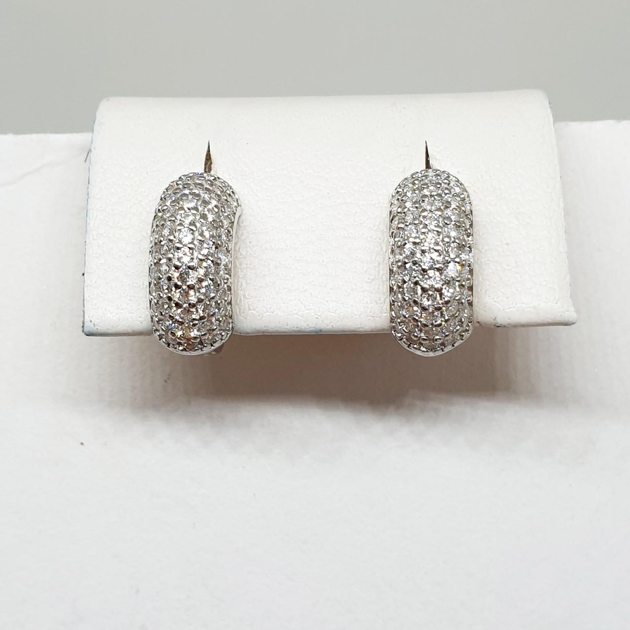 Серьги серебряные с кубическим цирконием 2,75 г (1567820823)