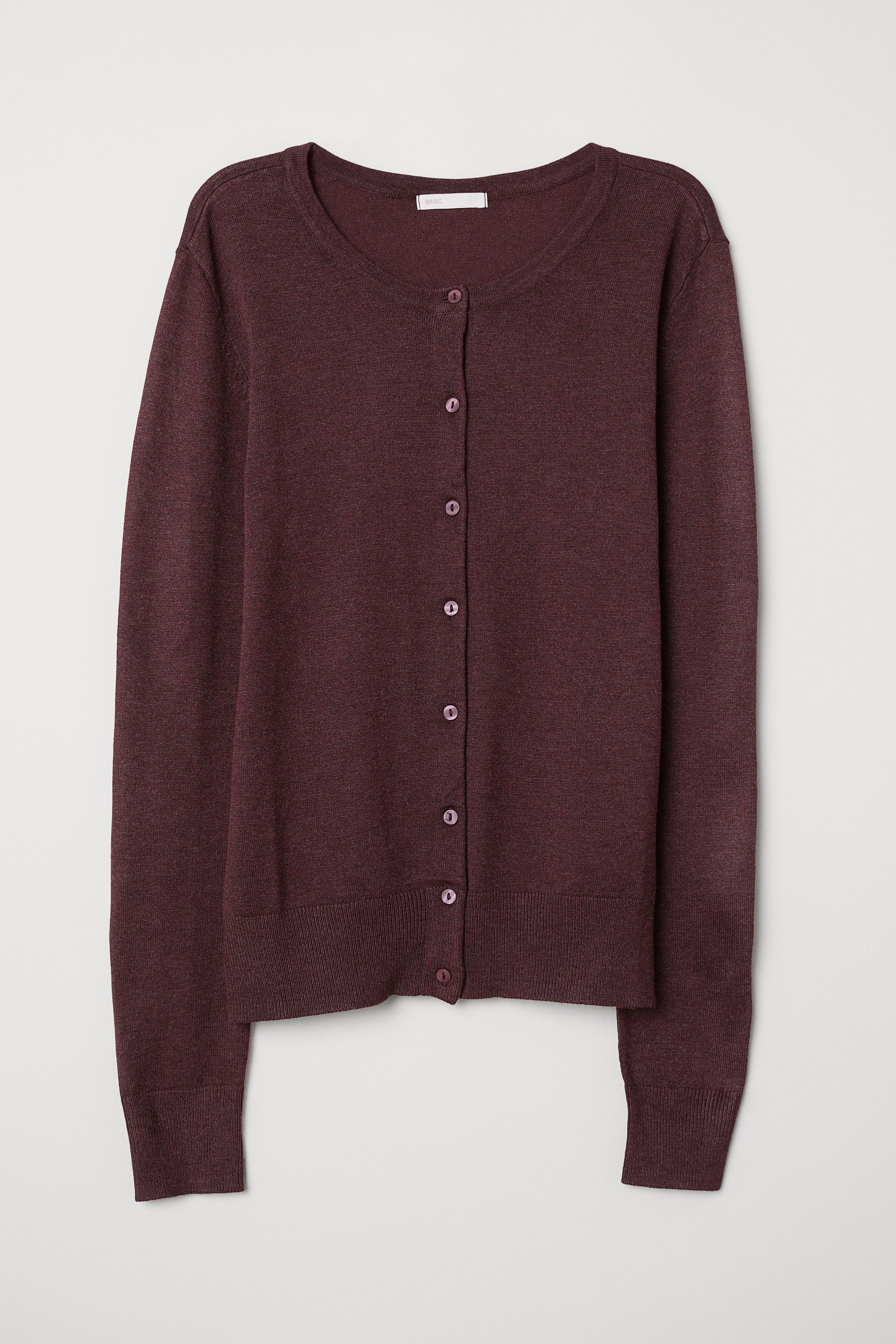 Кардиган H&M XS Бордовый (5795418)