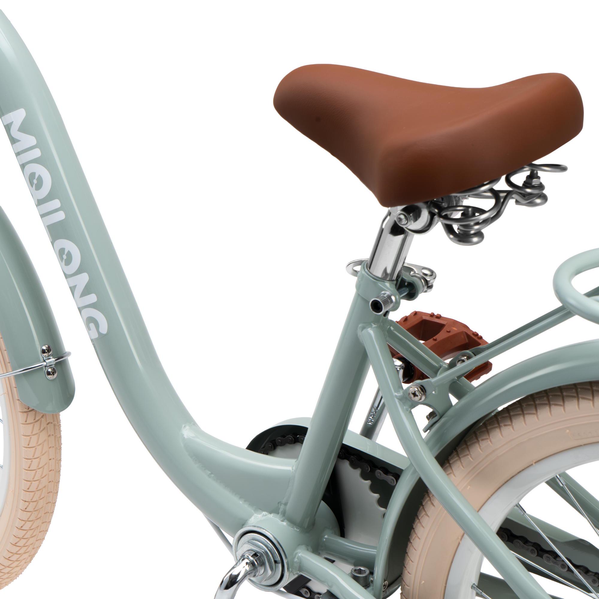 Детский велосипед Miqilong LS 20" с корзиной из натурального ротанга Оливковый (RBB-LS20-OLIVE) - фото 8