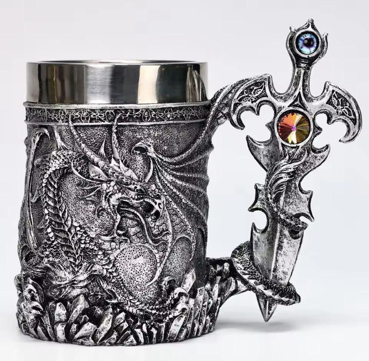 Кружка Серебряная драконица Игра Престолов 500 мл (пиво 116)