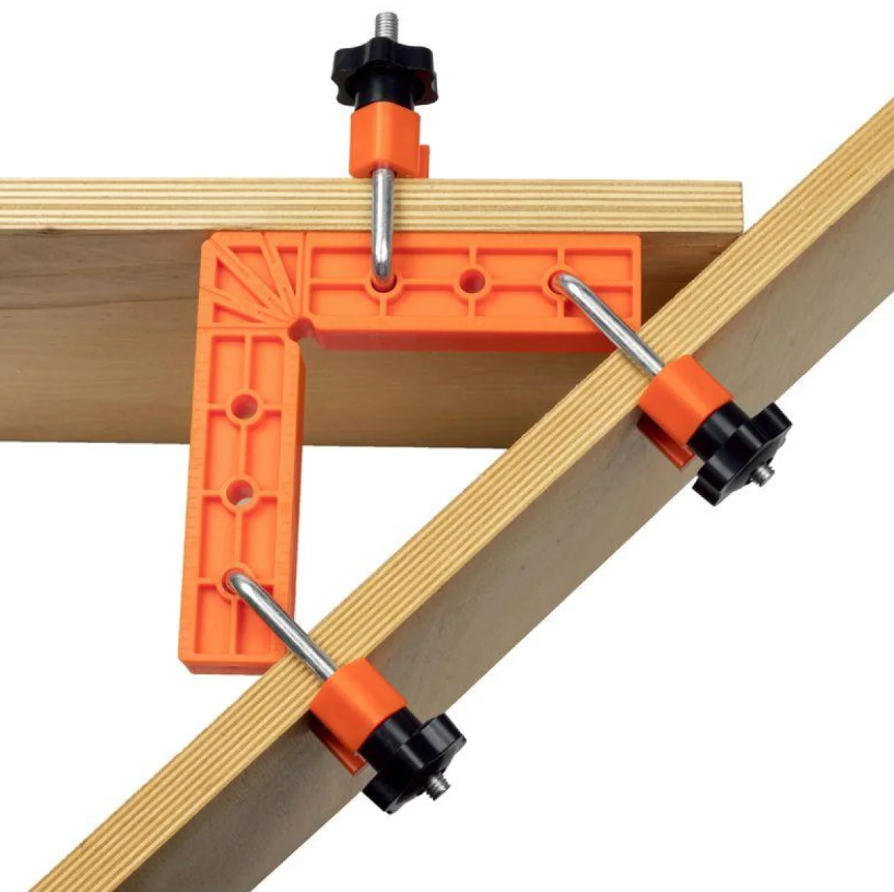 Набір монтажних кутиків з фіксаторами 2 кутики/4 струбцини/ 100х100 мм - фото 3