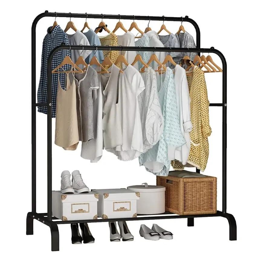 Стійка для одягу подвійна Double floor Hanger 30 кг Білий (1-2-9805) - фото 3