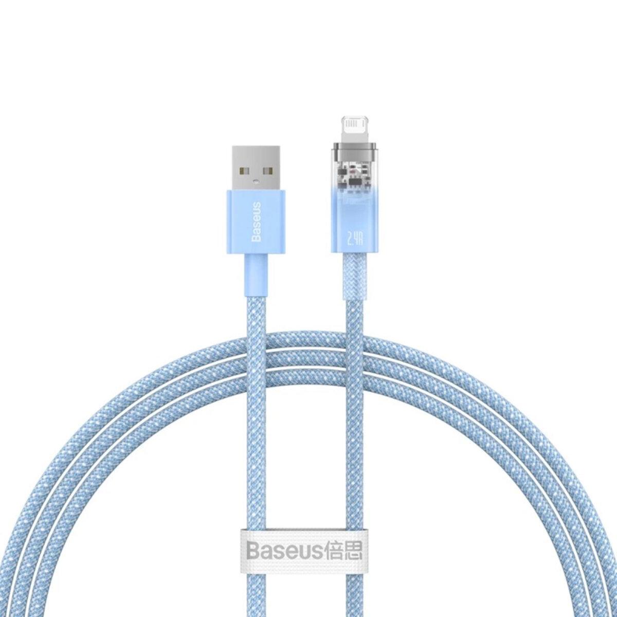 Кабель BASEUS Explorer USB-Lightning/2,4А 1 м Синий (CATS010003)
