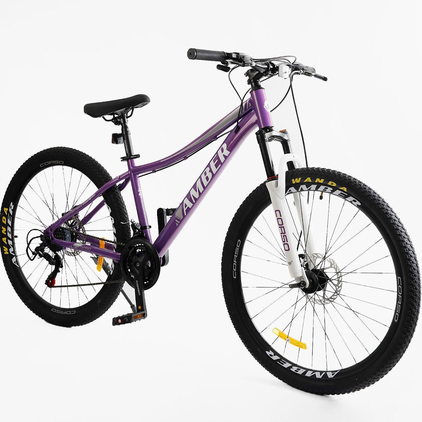 Велосипед горный Corso Amber 27,5" рама 15" Фиолетовый - фото 3 Велосипед горный Corso Amber 27,5" рама 15" Фиолетовый - фото 3