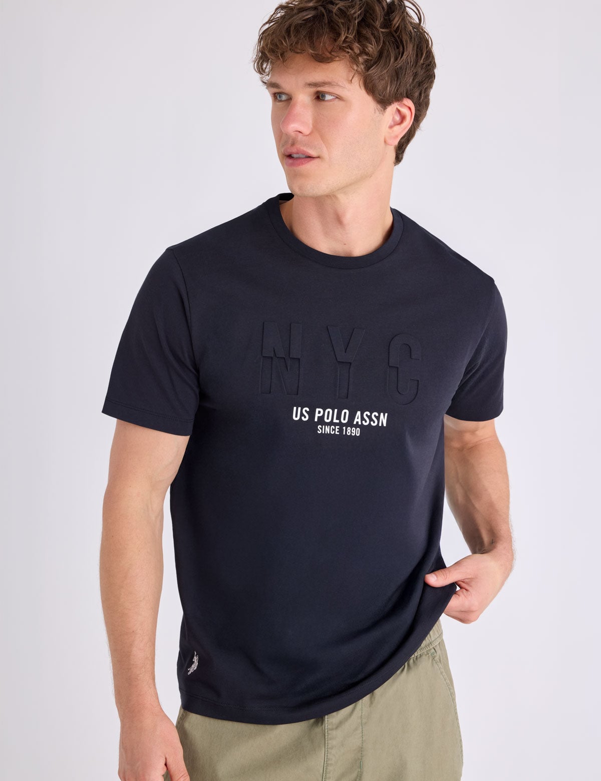 Футболка мужская US Polo Assn с 3D принтом NYC High Quality Urban Style XXL Черный (39115053)
