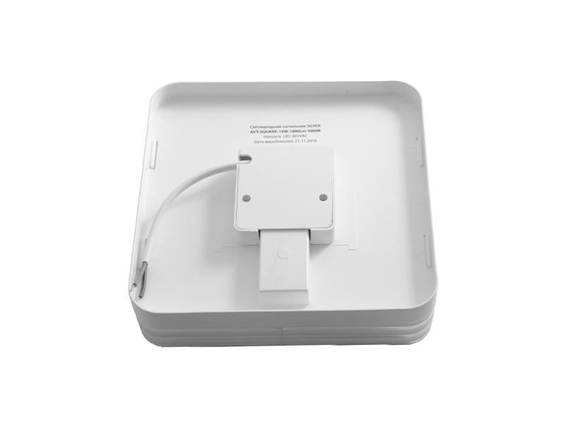 Светильник светодиодный накладной AVT квадратный 18 Вт IP44 Silver (25232242) - фото 2 Светильник светодиодный накладной AVT квадратный 18 Вт IP44 Silver (25232242) - фото 2