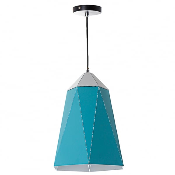 Люстра Flora подвесная вытянутой формы треугольная Голубой (NI002/S/blue)