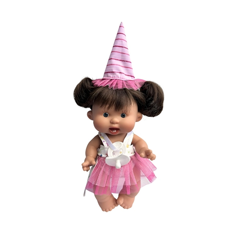 Пупс Nines d'Onil Pepotín Special Happy Birthday из винила в розовом платье со звездочками 21 см (150-98-0497AE) Пупс Nines d'Onil Pepotín Special Happy Birthday из винила в розовом платье со звездочками 21 см (150-98-0497AE)