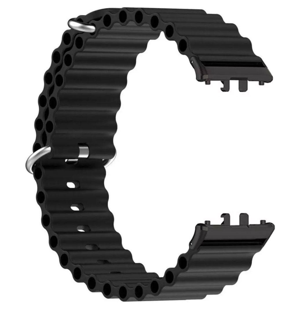 Ремешок силиконовый Primo Ocean для смарт-часов Samsung Galaxy Fit 3 SM-R390 Black (2662729400) - фото 2 Ремешок силиконовый Primo Ocean для смарт-часов Samsung Galaxy Fit 3 SM-R390 Black (2662729400) - фото 2