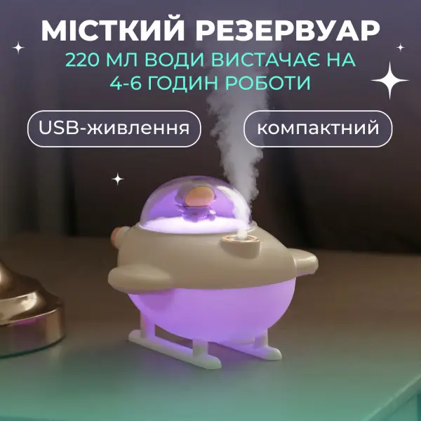 Увлажнитель воздуха для детской комнаты Самолет 220 мл Белый - фото 6 Увлажнитель воздуха для детской комнаты Самолет 220 мл Белый - фото 6