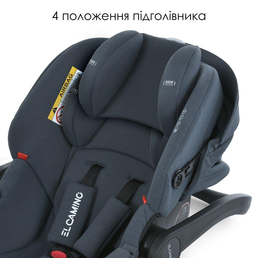 Автокрісло дитяче El Camino ME 1186 i-KEEP зріст 40-87 см Melange Rock Gray (30307699) - фото 11 Автокрісло дитяче El Camino ME 1186 i-KEEP зріст 40-87 см Melange Rock Gray (30307699) - фото 11