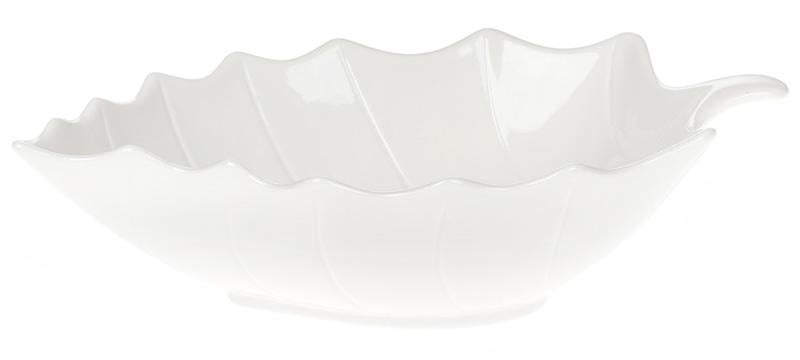 Набор фарфоровых салатника White City Лист 1200 мл 2 шт. Белый (BD-988-182-2)