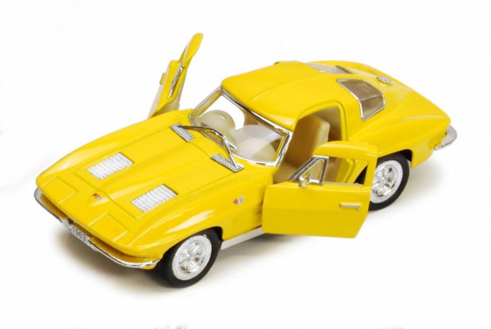 Машинка Kinsmart KT5358W Corvette Sting Rey" 1963 года инерционная 1:32 Желтый